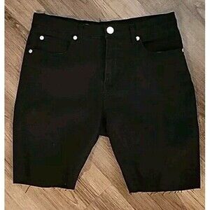 Paddock's Womens Black Denim Shorts Size 30